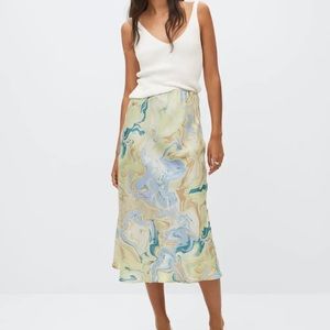 NWT Mango Marble-print skirt S